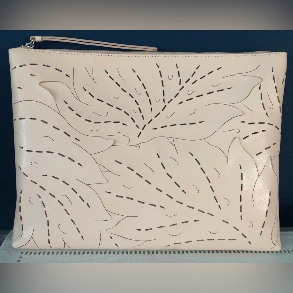 BNWOT LEATHER CLUTCH BAG